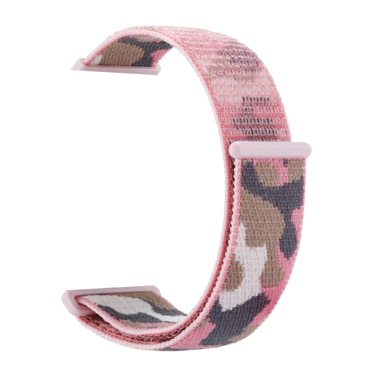 Norvo | Frerndorf | Nylon Loop Klokkerem for Apple Watch Ultra 49mm & Watch Ultra 2 49mm / Series 9 & 8 & 7 45mm / SE 3 & SE 2 & 6 & SE & 5 & 4 44mm / 3 & 2 & 1 42mm (Rosa Kamuflasje)