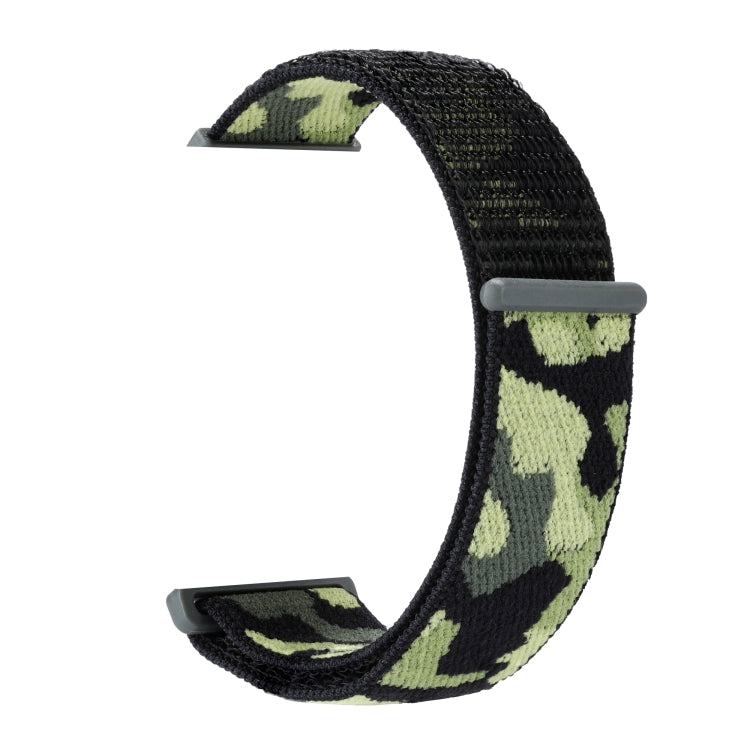 Norvo | Frerndorf | Nylon Loop Klokkerem for Apple Watch Ultra 49mm & Watch Ultra 2 49mm / Series 9 & 8 & 7 45mm / SE 3 & SE 2 & 6 & SE & 5 & 4 44mm / 3 & 2 & 1 42mm (Hæren Grønn Kamuflasje)