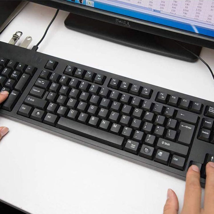 Norvo | Kablet USB Venstrehendt Tastatur med Dual HUB Funksjon (Svart)