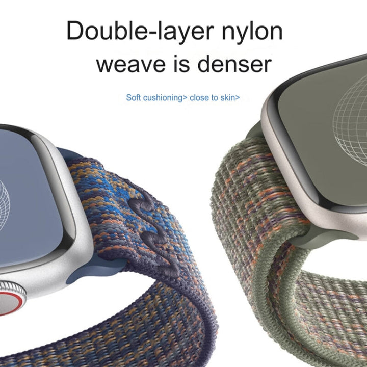 Norvo | For Apple Watch Series 5 40mm Loop Nylon Klokkerem (Starlight Gul Rosa)