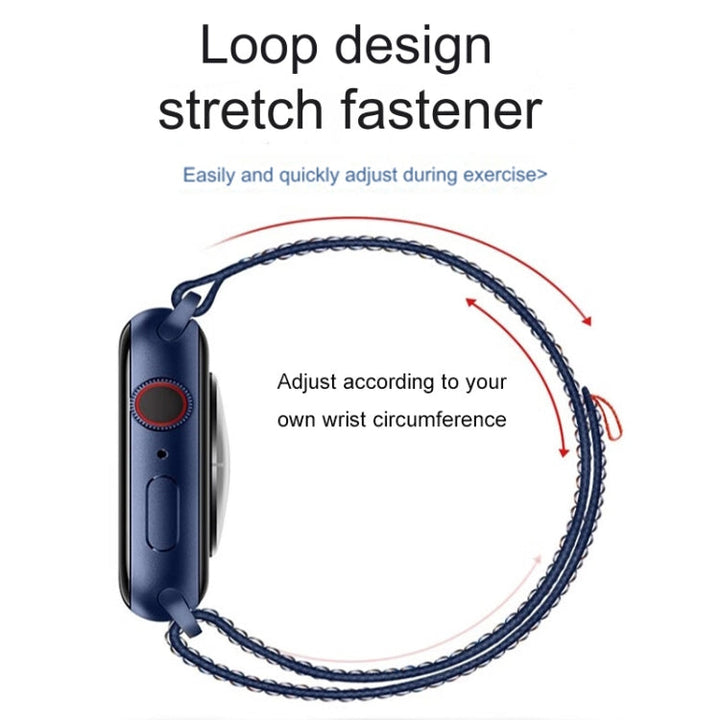 Norvo | For Apple Watch Series 5 40mm Loop Nylon Klokkerem (Starlight Gul Rosa)