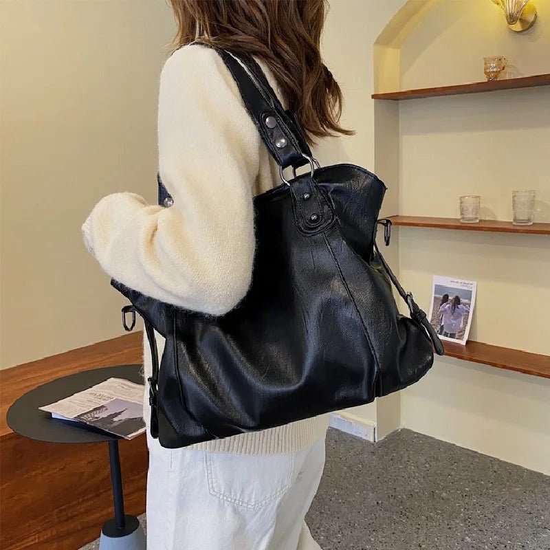 Norvo | Damens totebag med myk faux skinn følelse og praktiske flere rom