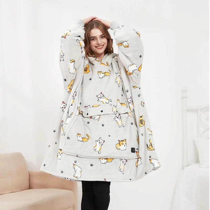 Norvo | USB oppvarmet teppe hoodie for intens varme