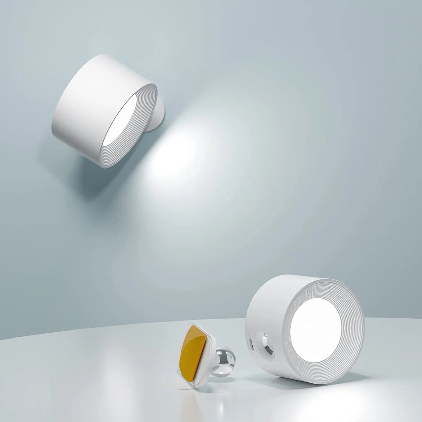 Norvo | LED vegglampe uten ledning for liming, fleksibel vegglampe for innendørs og utendørs bruk