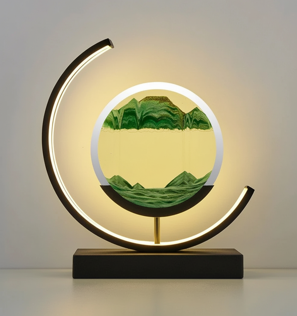 Norvo | DuneGlow Bordlampe – Håndlaget Stemningslampe med Beroligende Lys og Moderne Design