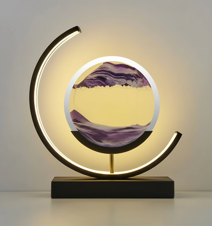 Norvo | DuneGlow Bordlampe – Håndlaget Ambient Lampe med Beroligende Lys og Moderne Design