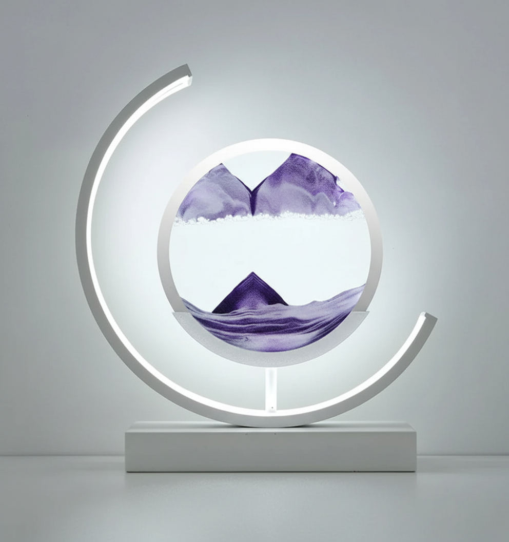 Norvo | DuneGlow Bordlampe – Håndlaget Ambient Lampe med Beroligende Lys og Moderne Design