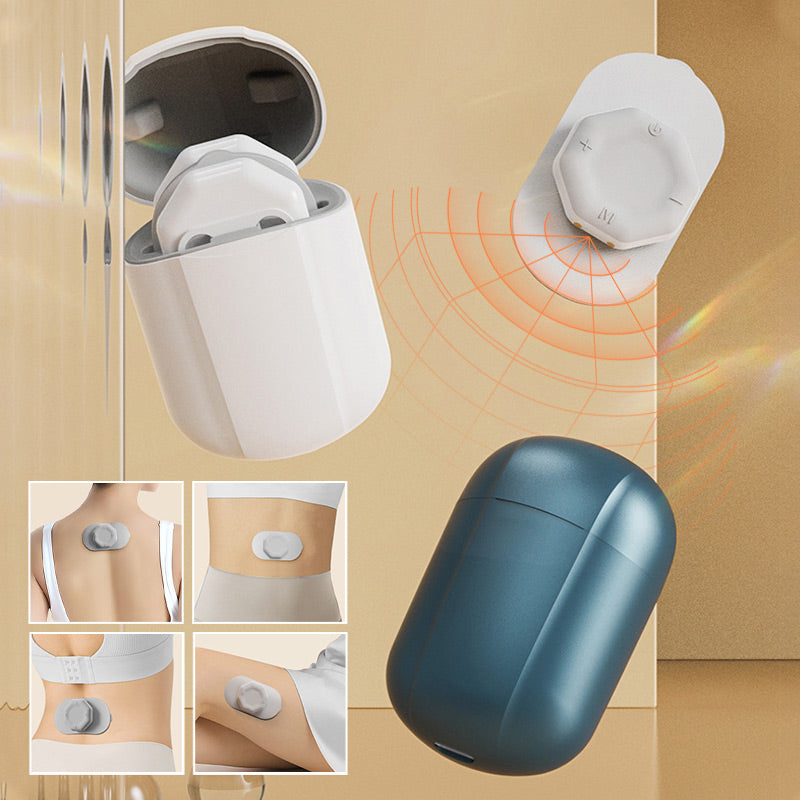 Norvo | Trådløs TENS massasjepatch – Bærbar smertelindring og muskelstimulering Tensiffy med oppladbar elektrisk pulsteknologi