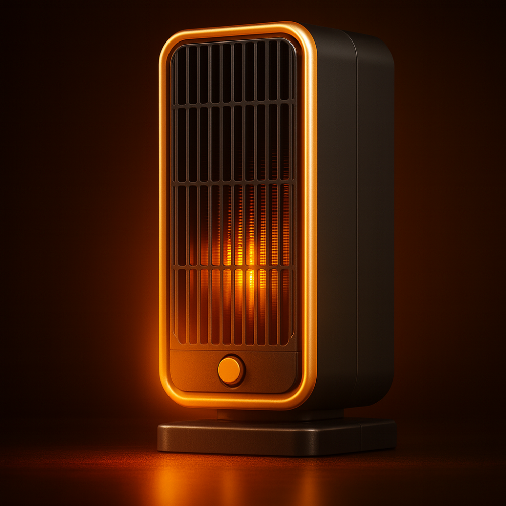 Norvo | Elektrisk plassvarmer bærbar keramikk 500W stille firkantet veltebeskyttelse