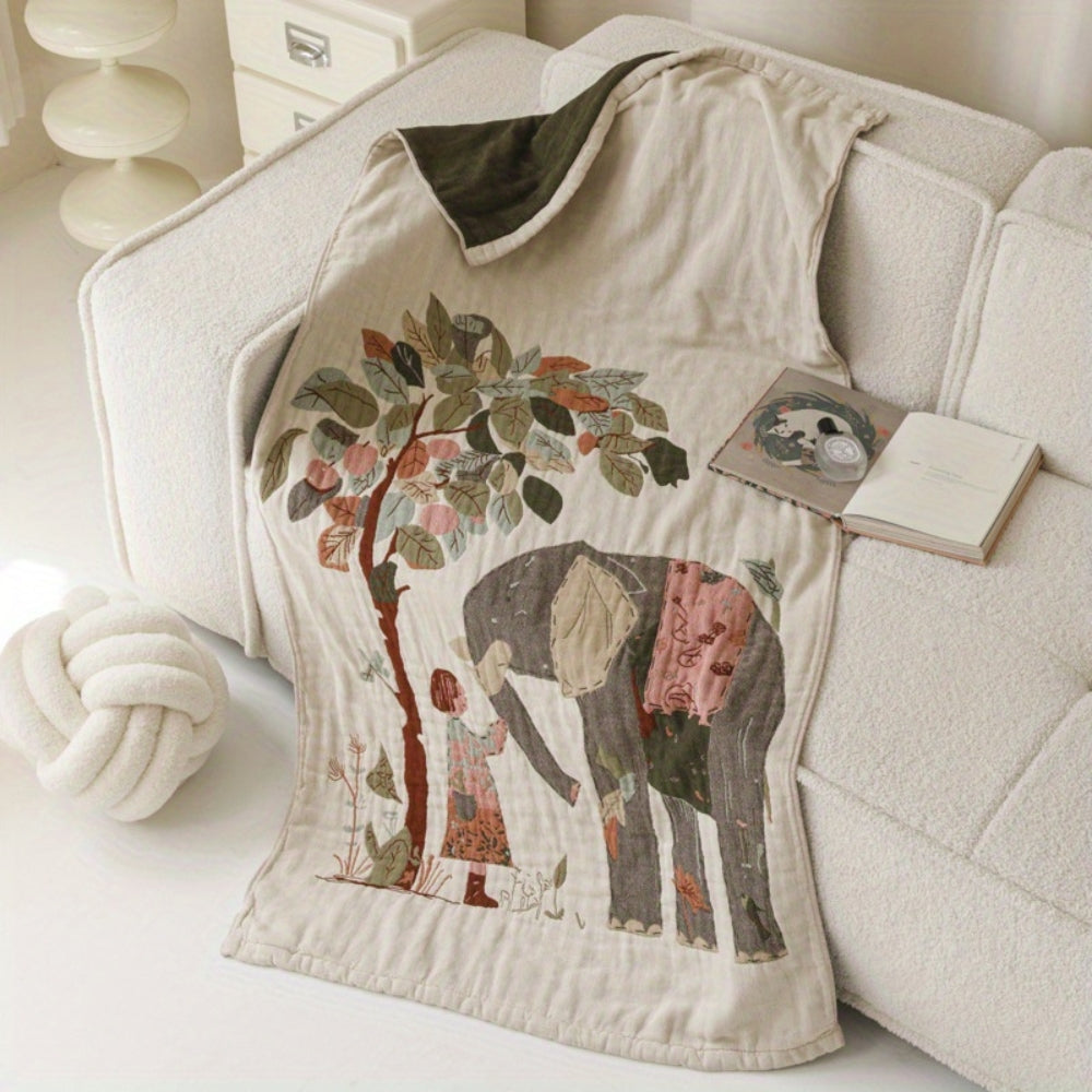 Norvo | Elegant Floral Print Badetøfler Blanket