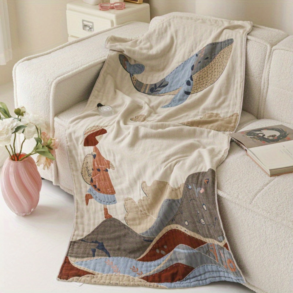 Norvo | Elegant Floral Print Badetøfler Blanket