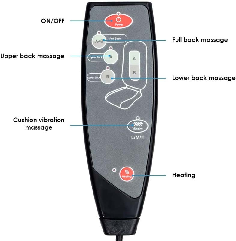 Norvo | Shiatsu Full Body Back Massager with Heat & Adjustable Seat – Stress & Pain Relief Cushion