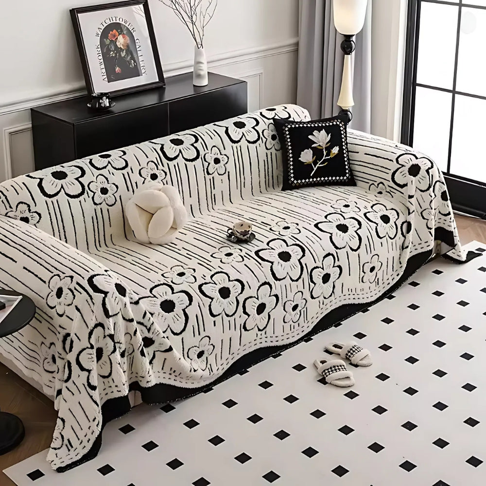 Norvo | Brodert Blomst Myk Sofa Beskytter