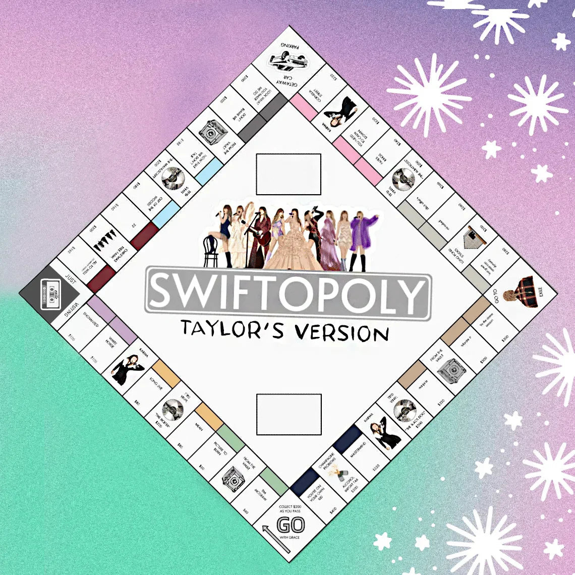 Norvo | Swiftopoly | Taylor Swift Monopoly Brettspill for 2-6 Spillere med Unik Opplevelse