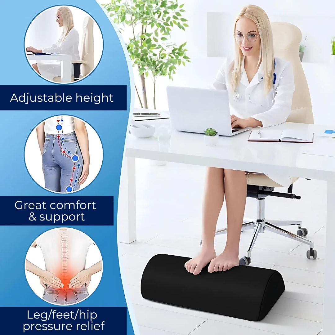 ErgoLift Comfort Fotstøttepute | Ergonomisk Støtte - Forbedret Sirkulasjon - Lindre Ryggen - Forbedret Holdning - hjemme eller på kontoret Norvo