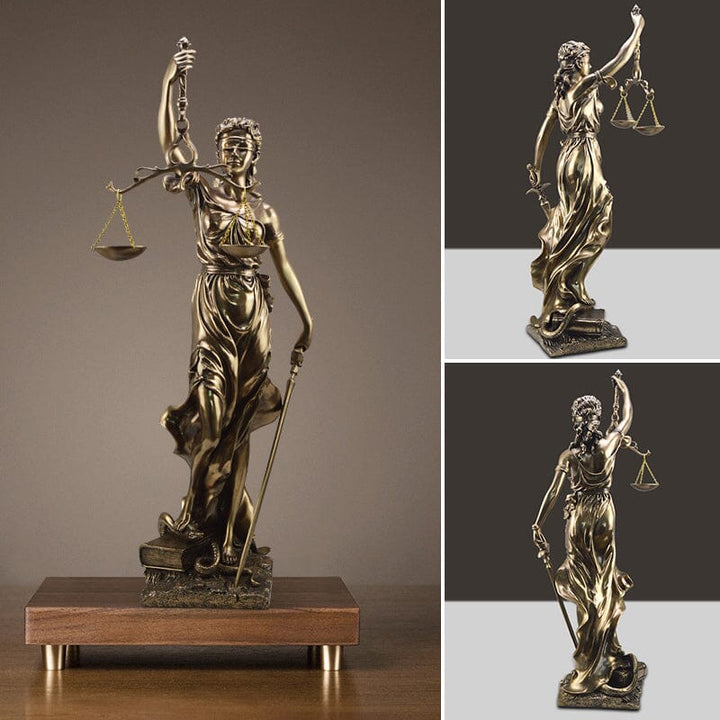 Dekorativ statue av rettferdighetens gudinne