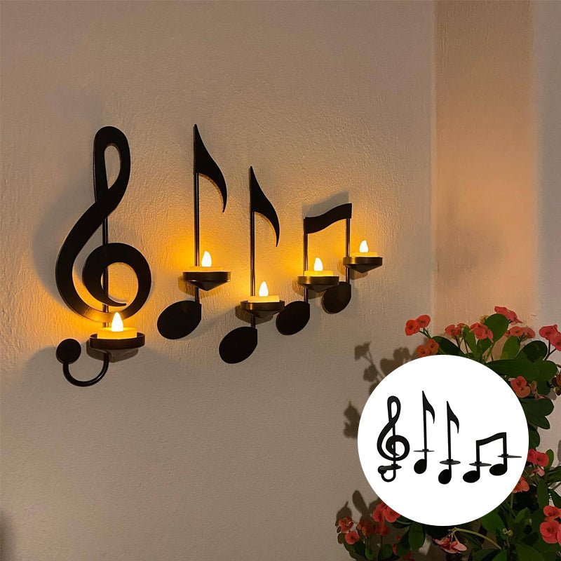 Norvo | LyricGlow - Elegant Lysekrone - Musikknoter - Chic Atmosfære