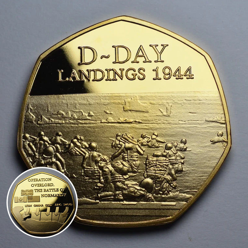 Norvo | D-DAY LANDINGENE 1944 24kt Gull Minnemynt