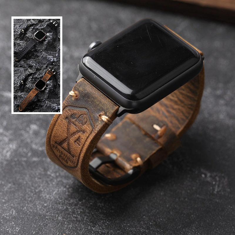 Norvo | Håndlaget Vintage Skinn Apple Watch Band