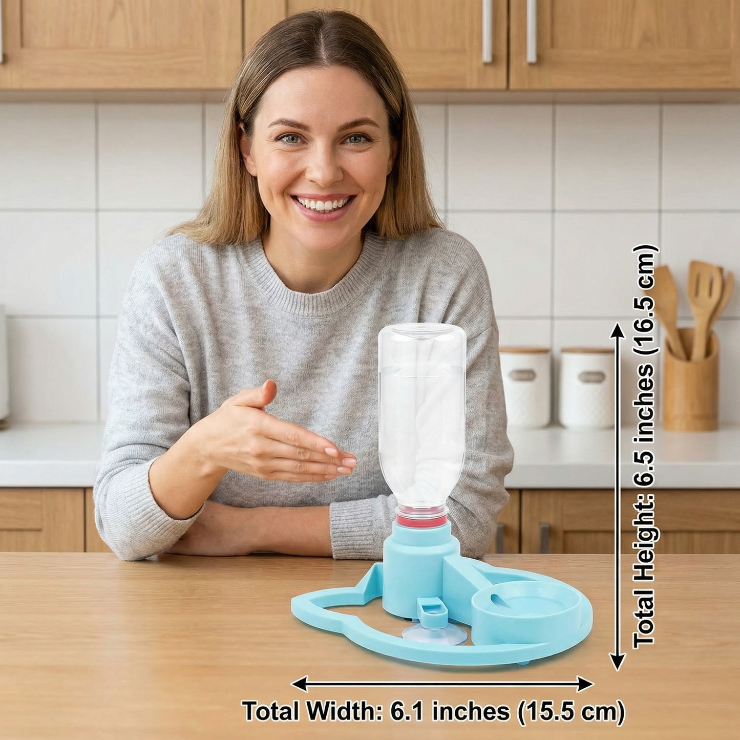 Automatisk kjæledyr vann dispenser – Ingen strøm nødvendig, sølefri & reisevennlig skål