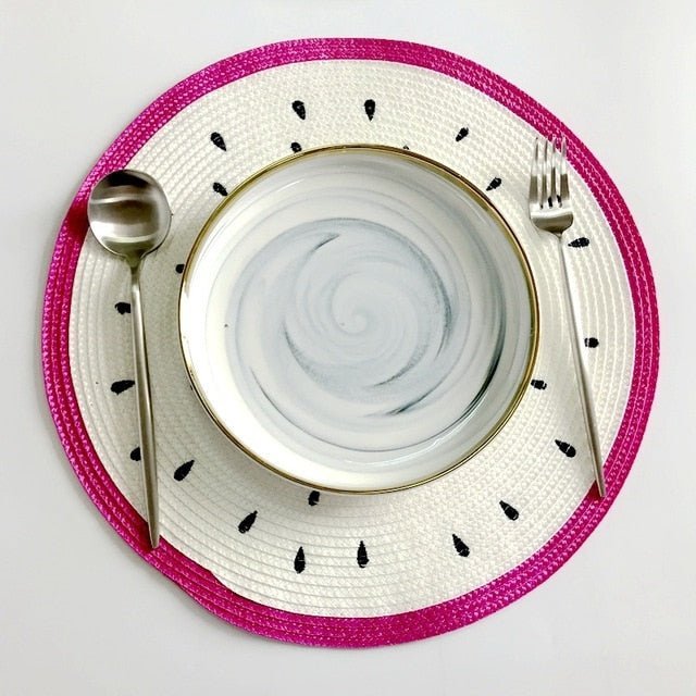 Norvo | Dekorativt bordmatte-sett med fruktmotiver