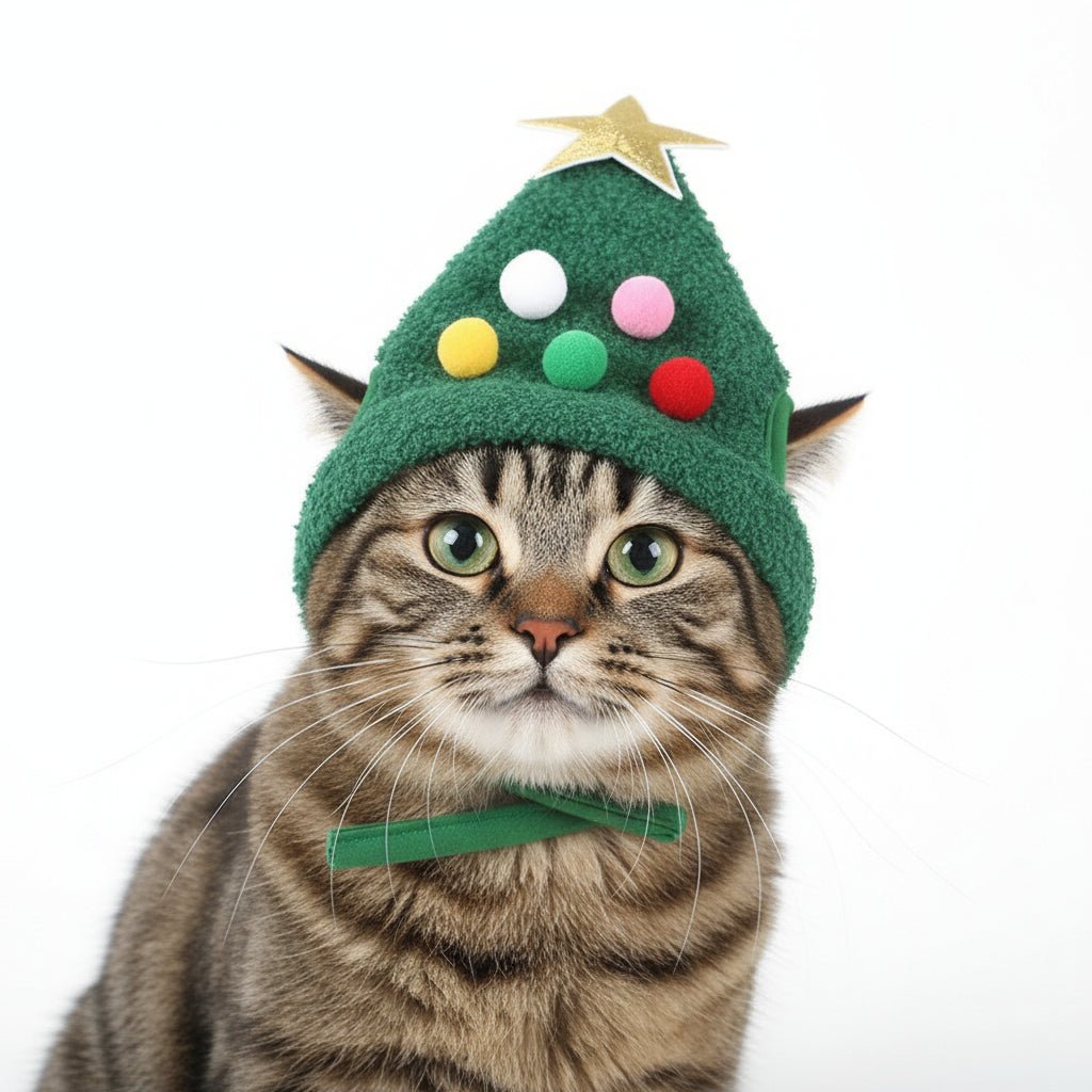 Norvo | Plüsch-julehatt med elegant gullkant for kjæledyr