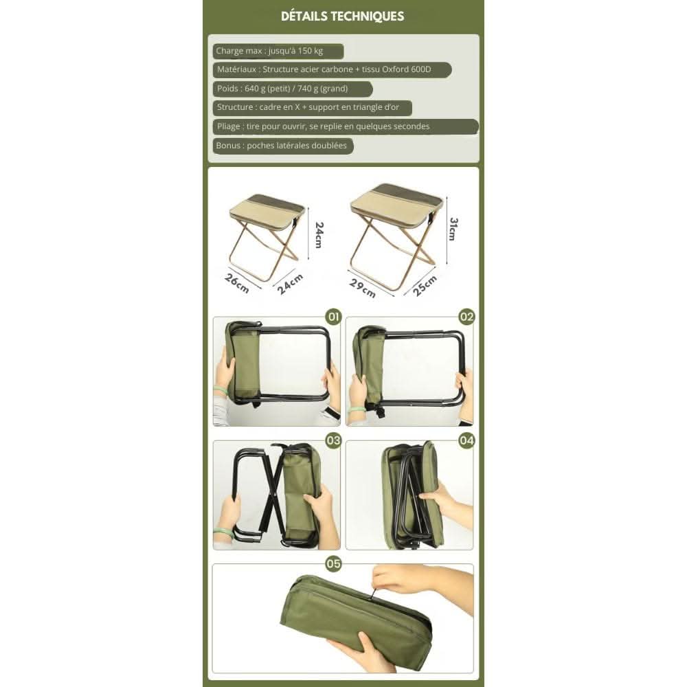 Norvo | 2-i-1 stolsekk - vanntett sammenleggbar stol & ryggsekk for utendørs eventyr