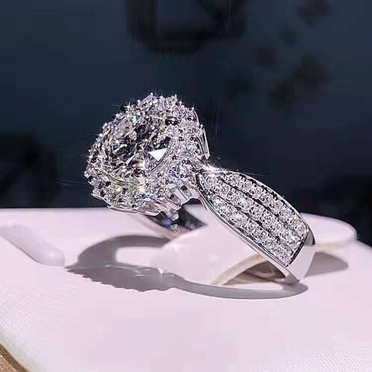 Norvo | Motedesign Eksklusiv Luksus Populær Skinnende Grønn Høykvalitets Zirkon Bryllupsring