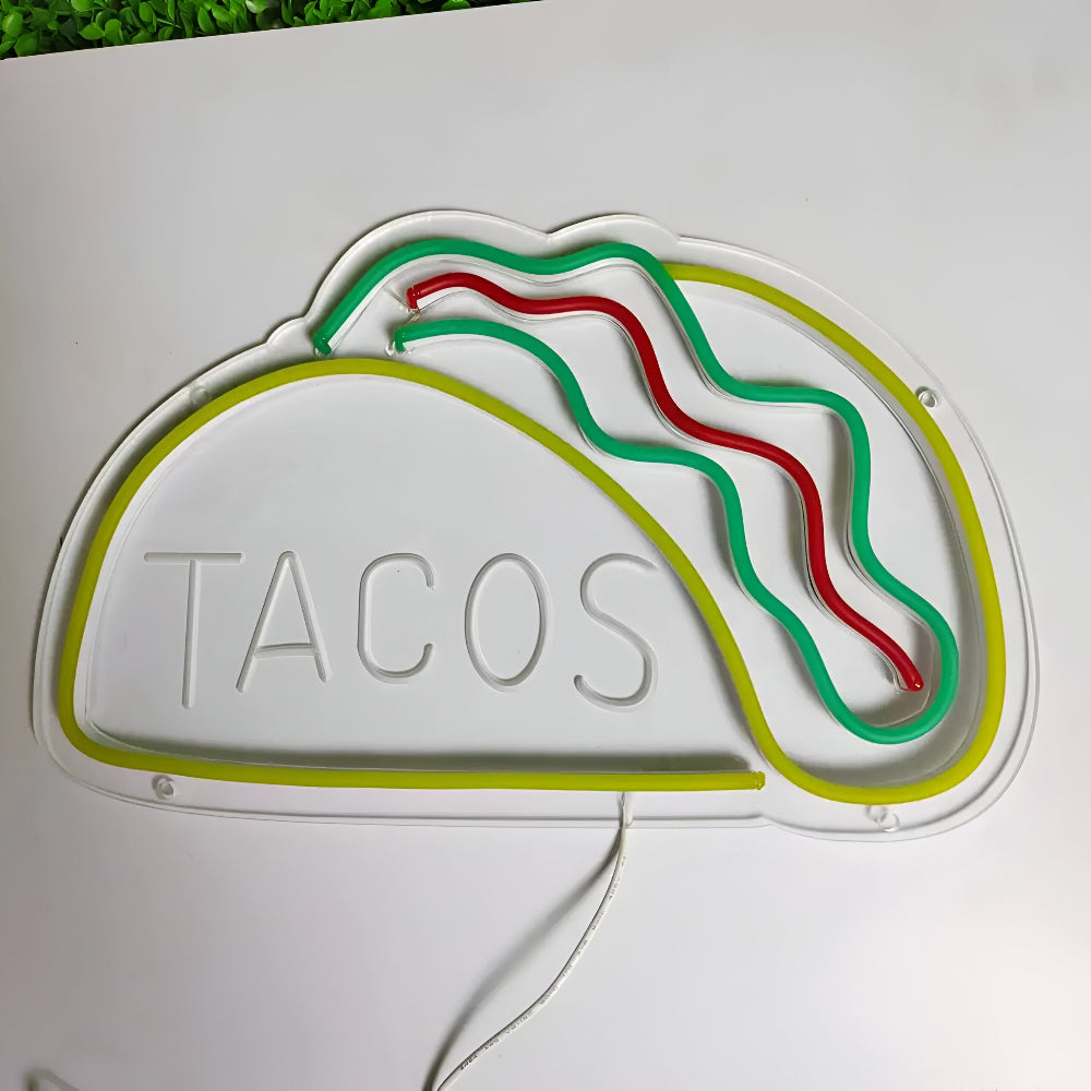 Norvo | Fast Food LED Neon Lys – Fargerik Veggdekorasjon med USB Tilkobling