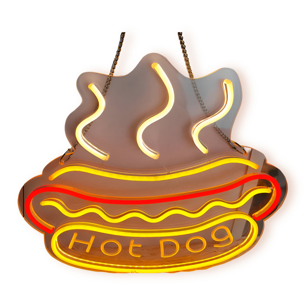 Norvo | Fast Food LED Neon Lys – Fargerik Veggdekorasjon med USB Tilkobling