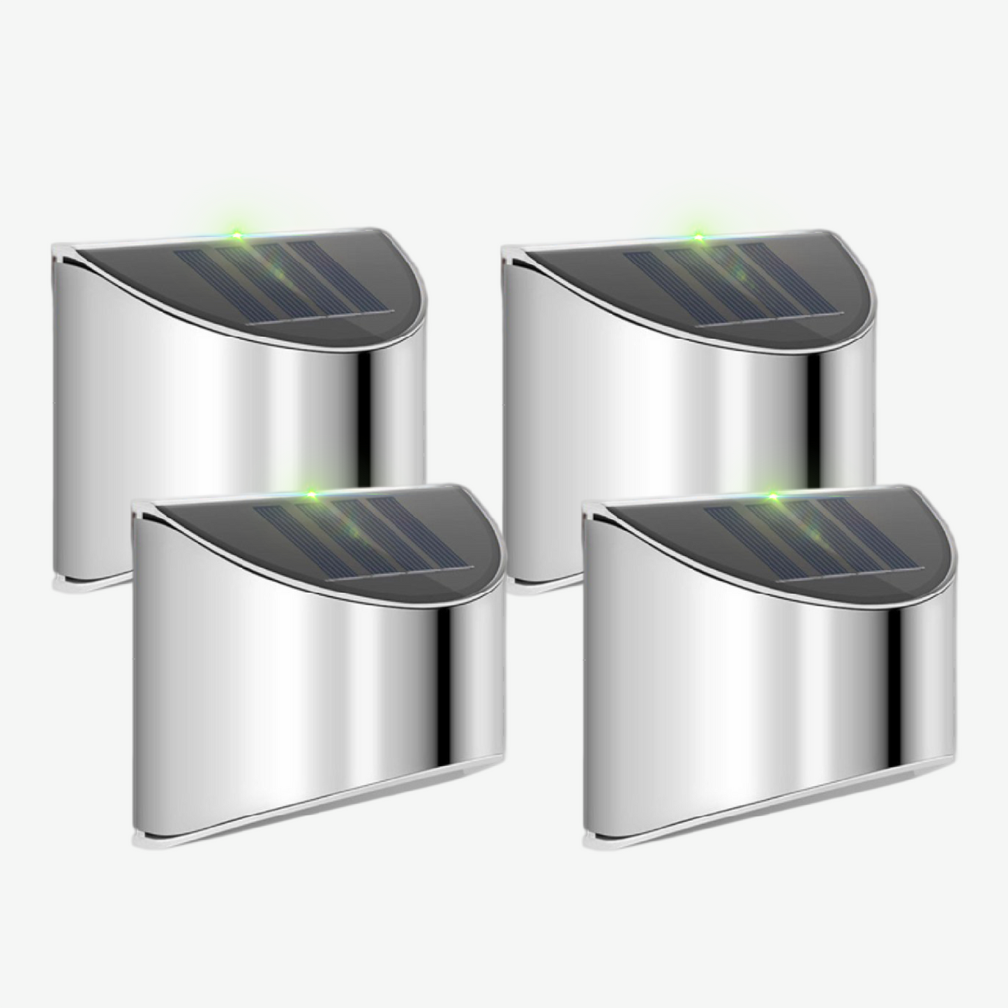 Norvo | Rustfritt Stål Solar LED Utendørs Vegglys – Værbestandig Automatisk Hagebelysning