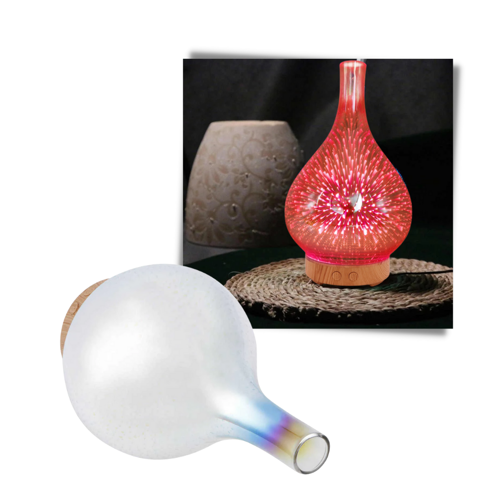 Vaseformet eterisk olje diffuser med fyrverkeri mønster