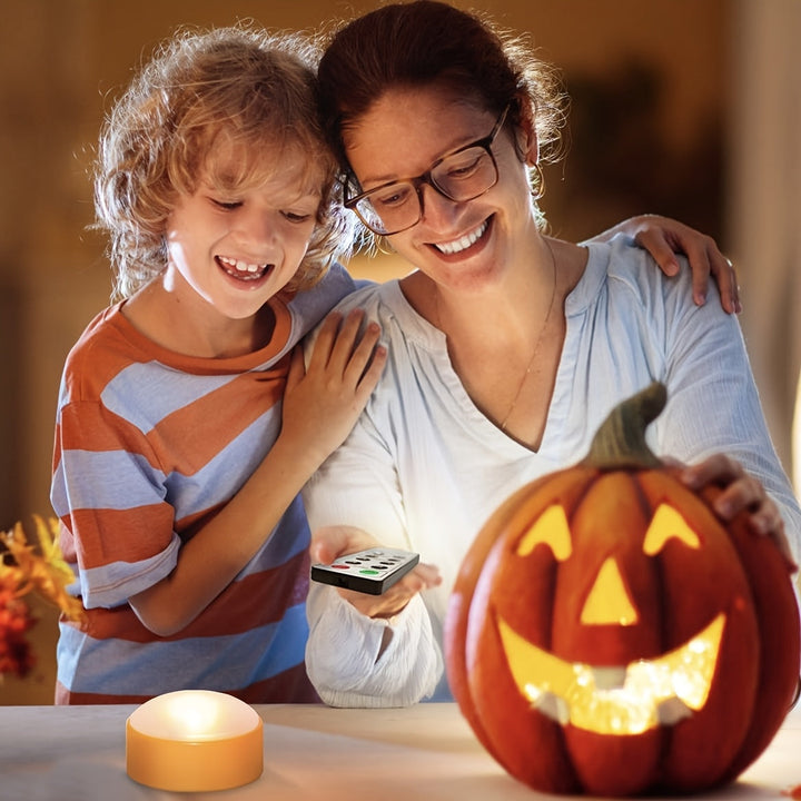 Norvo | Flameless Jack-O’-Lantern Lykter – LED Batteri Te-lys Dekor Sett