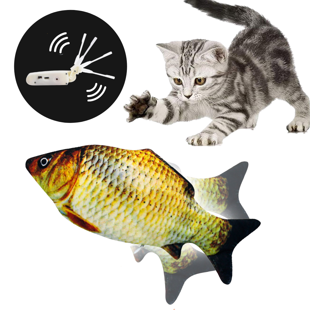 Sprellende fisk katteleke