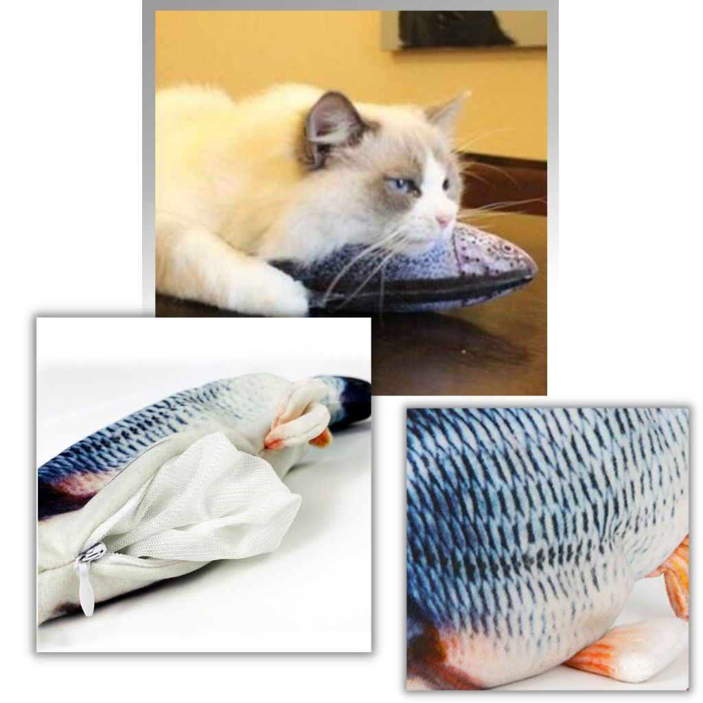 Sprellende fisk katteleke