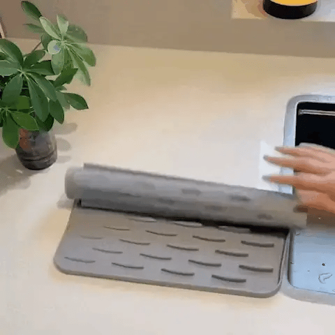 Norvo | FlexiDry Silikon Tørkematte – Varmeresistent, Rutsjfritt & Plassbesparende Design