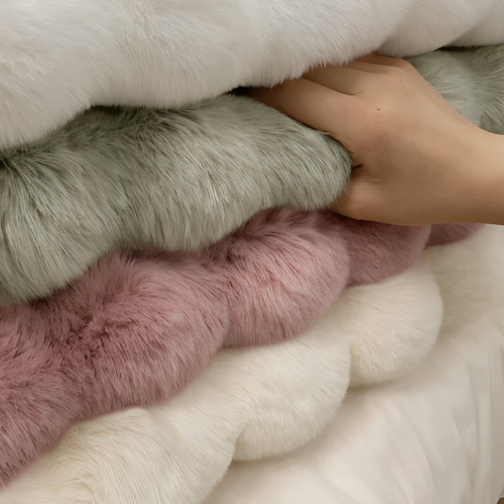 Norvo | Rund Myk Anti-skli Dørmatte – Koselig Fleece Hjemmedekorasjon