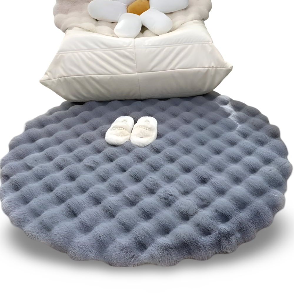 Norvo | Rund Myk Anti-skli Dørmatte – Koselig Fleece Hjemmedekorasjon