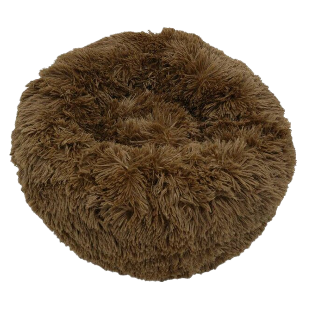 Smultring kjæledyrseng i fluffy plysj