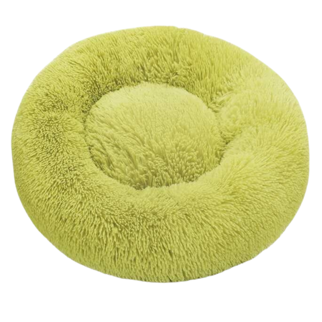 Smultring kjæledyrseng i fluffy plysj