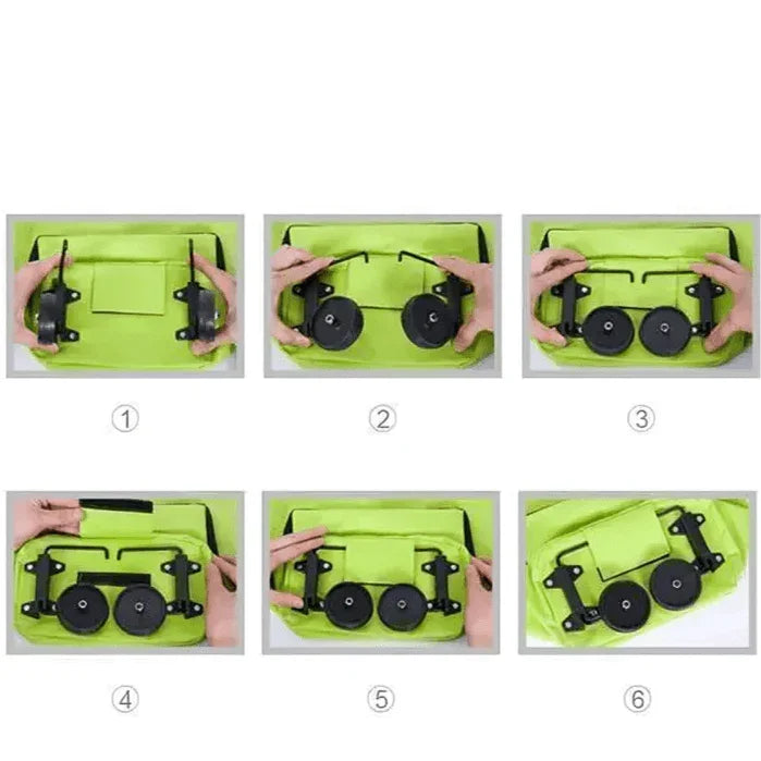 Norvo | Sammenleggbar Handlevognpose med Hjul – Miljøvennlig, Kompakt & Lett