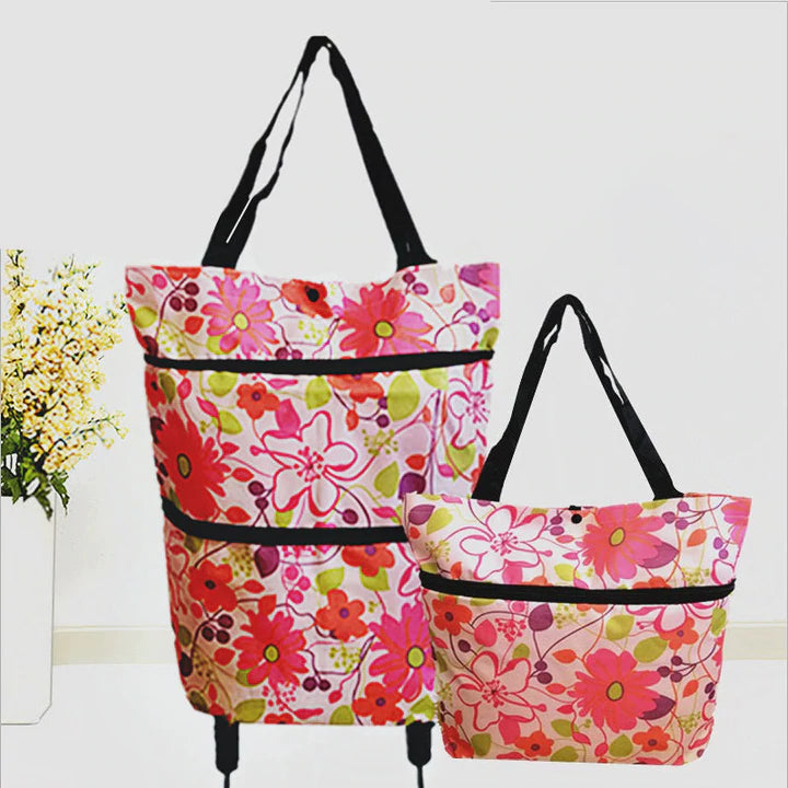 Norvo | 2 I 1 Sammenleggbar Handlekurv Tote Bag