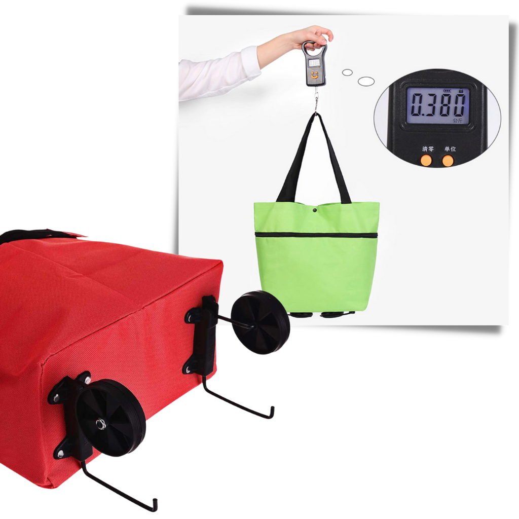Sammenleggbar handleveske med hjul 30L