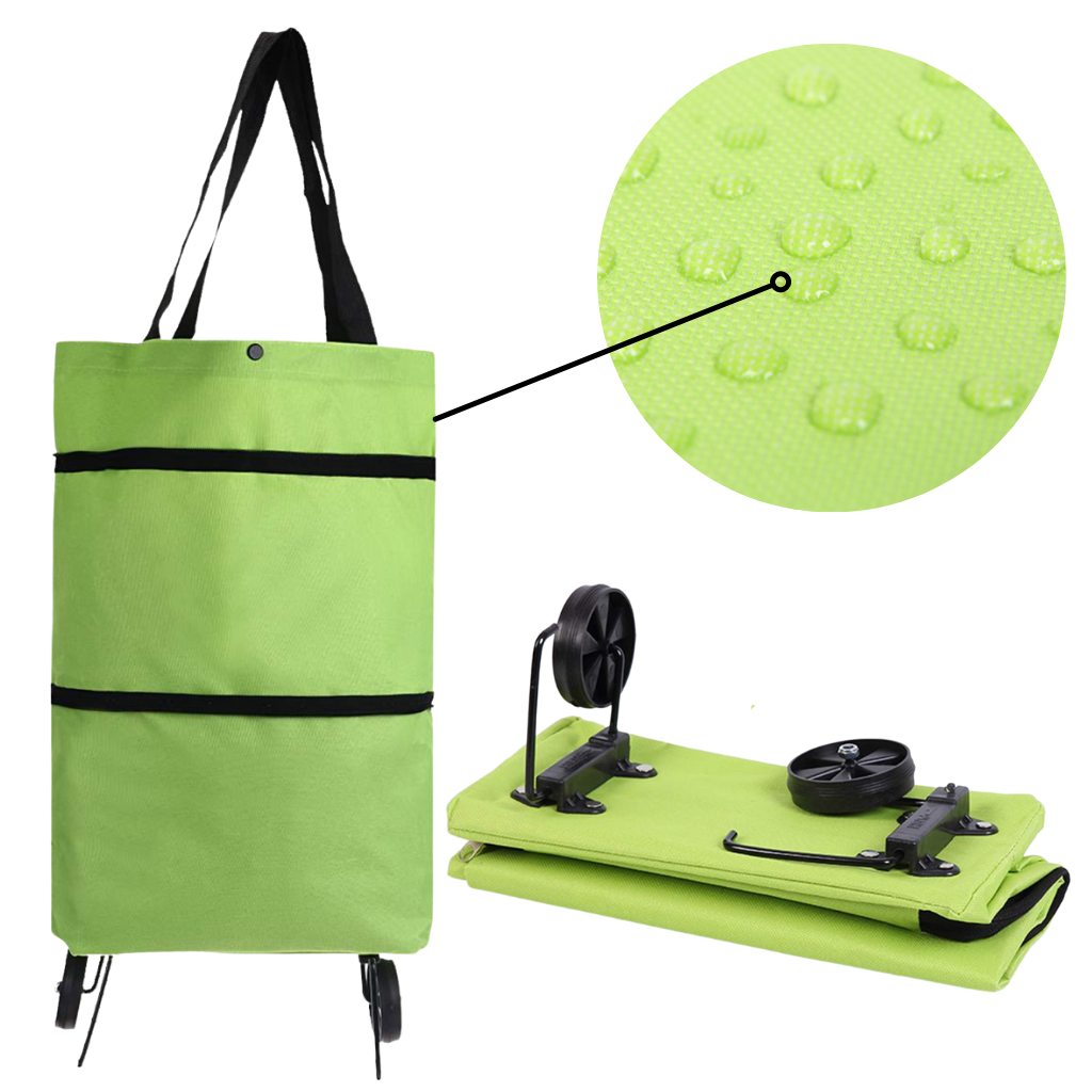 Sammenleggbar handleveske med hjul 30L