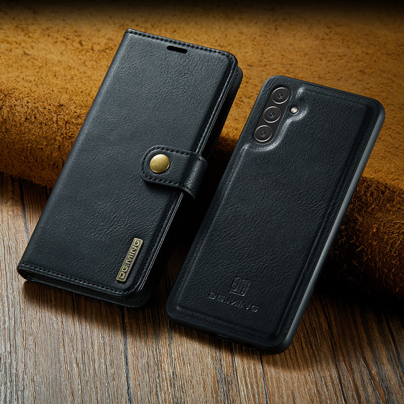 Norvo | 2 i 1 avtagbart flip lærveske for Samsung Galaxy