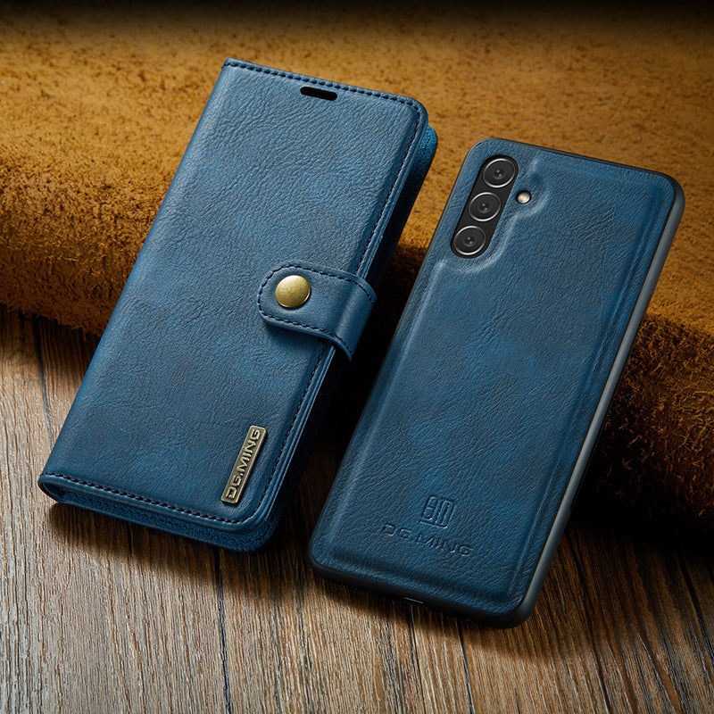 Norvo | 2 i 1 avtagbart flip lærveske for Samsung Galaxy