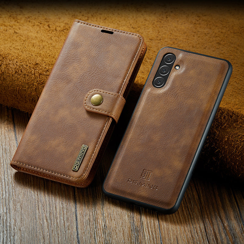 Norvo | 2 i 1 avtagbart flip lærveske for Samsung Galaxy