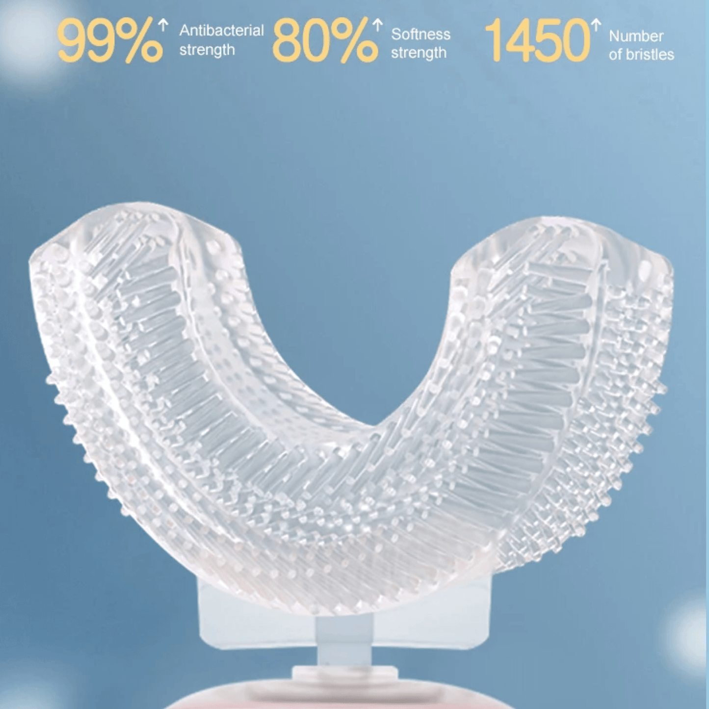 Norvo | U formet barn elektrisk tannbørste for spedbarn med batteri