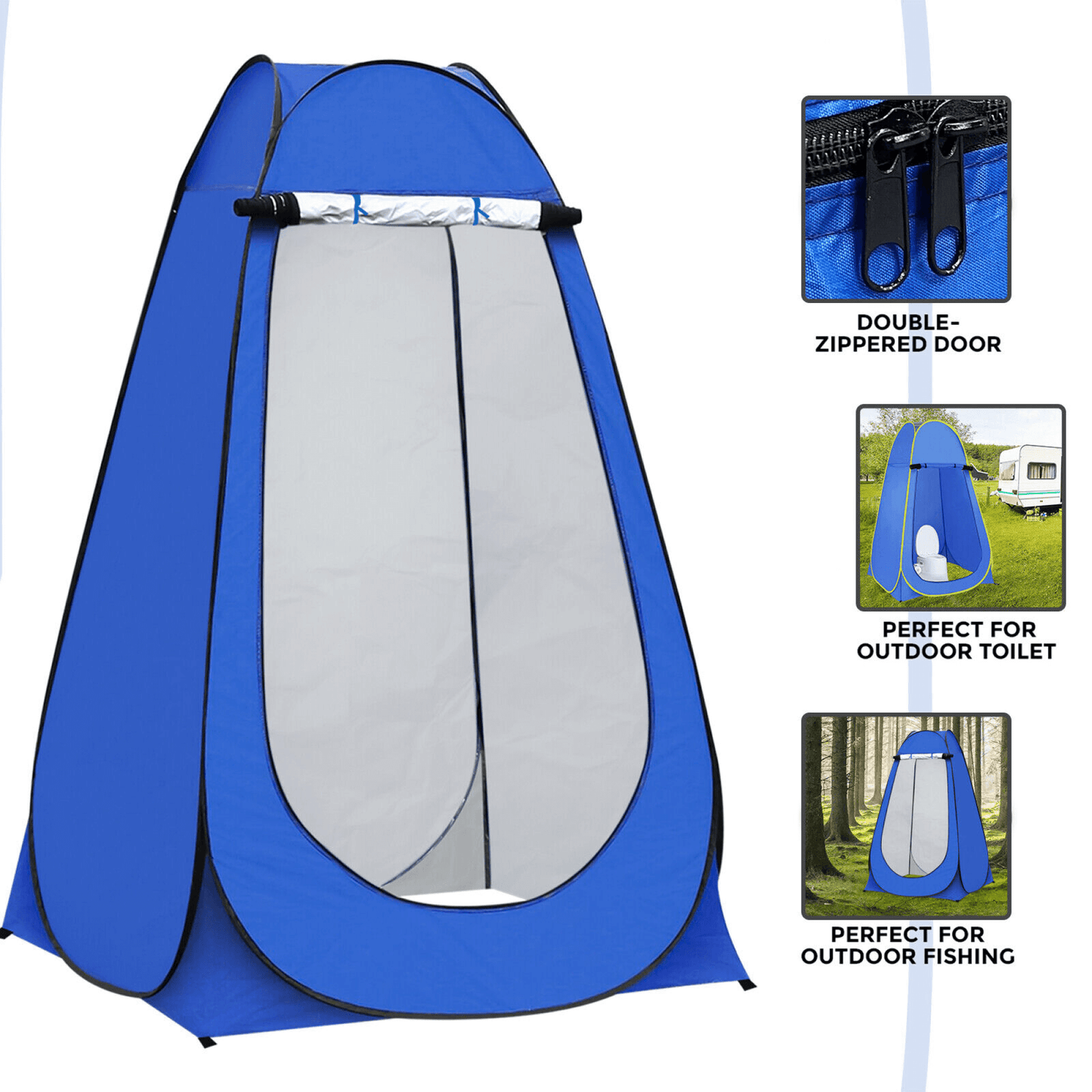 Norvo | Pop Up Bærbar Bad Toalett Telt Potty Toalett