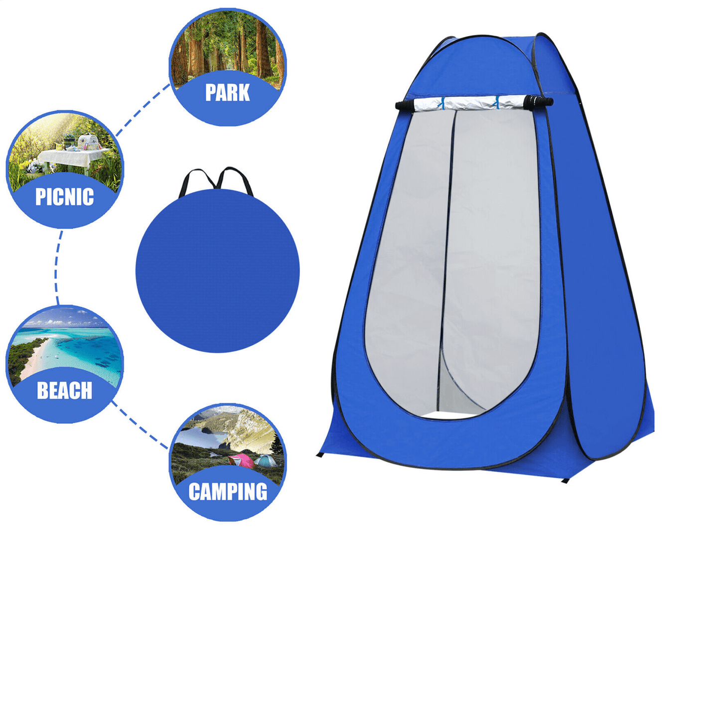 Norvo | Pop Up Bærbar Bad Toalett Telt Potty Toalett